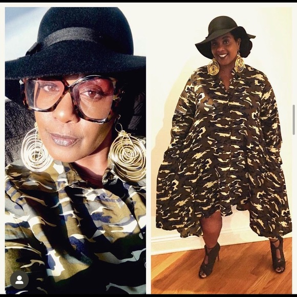 Dresses & Skirts - Camouflage print Hi-lo dress